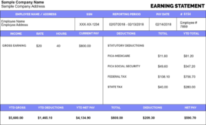 paycheck stubs